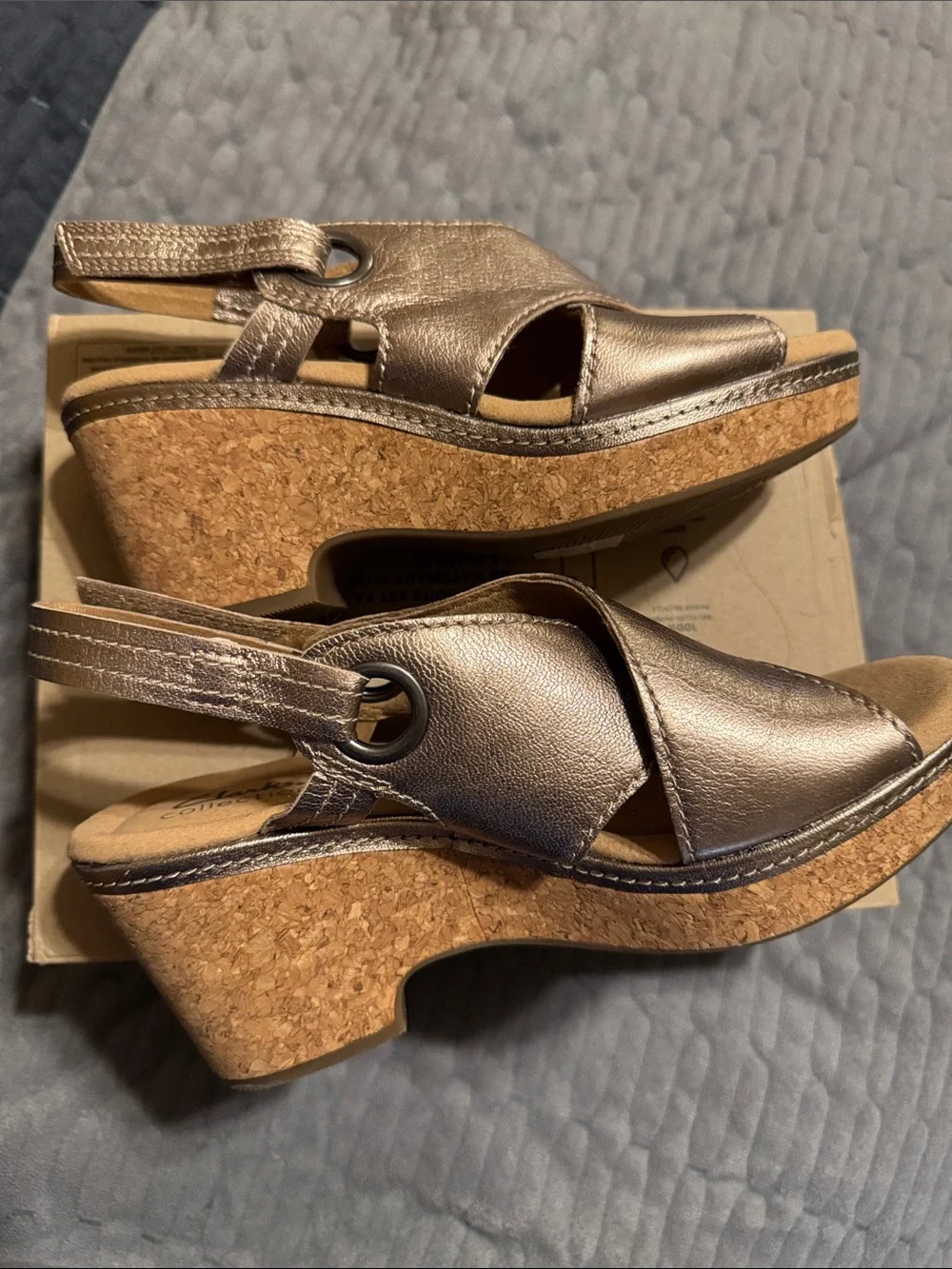 Clarks metallic bronze
